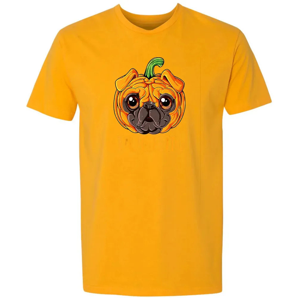 Pugkin Pug Pumpkin  Halloween Kids Boys Thanksgiving Premium Unisex T-shirt - 11