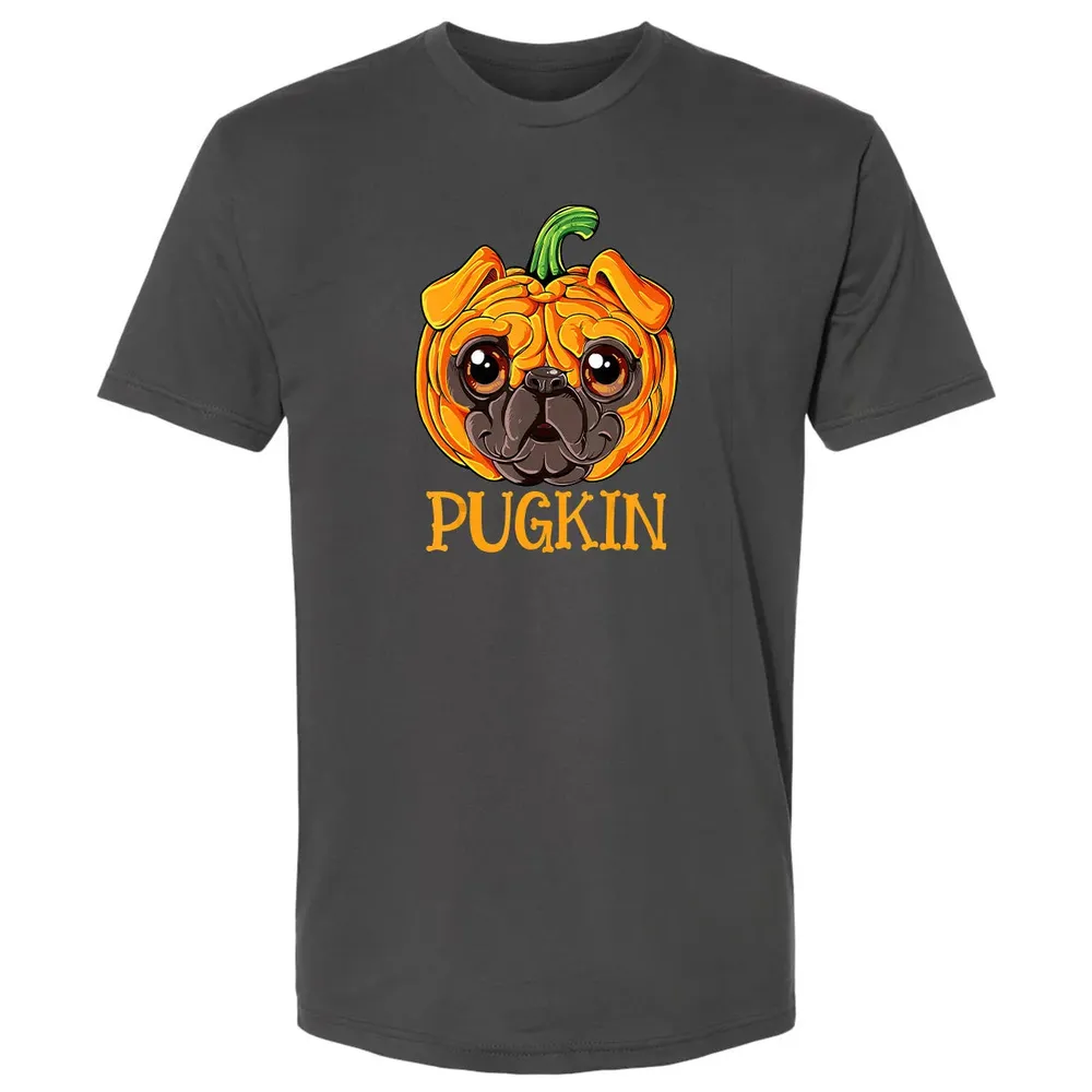 Pugkin Pug Pumpkin  Halloween Kids Boys Thanksgiving Premium Unisex T-shirt - 8