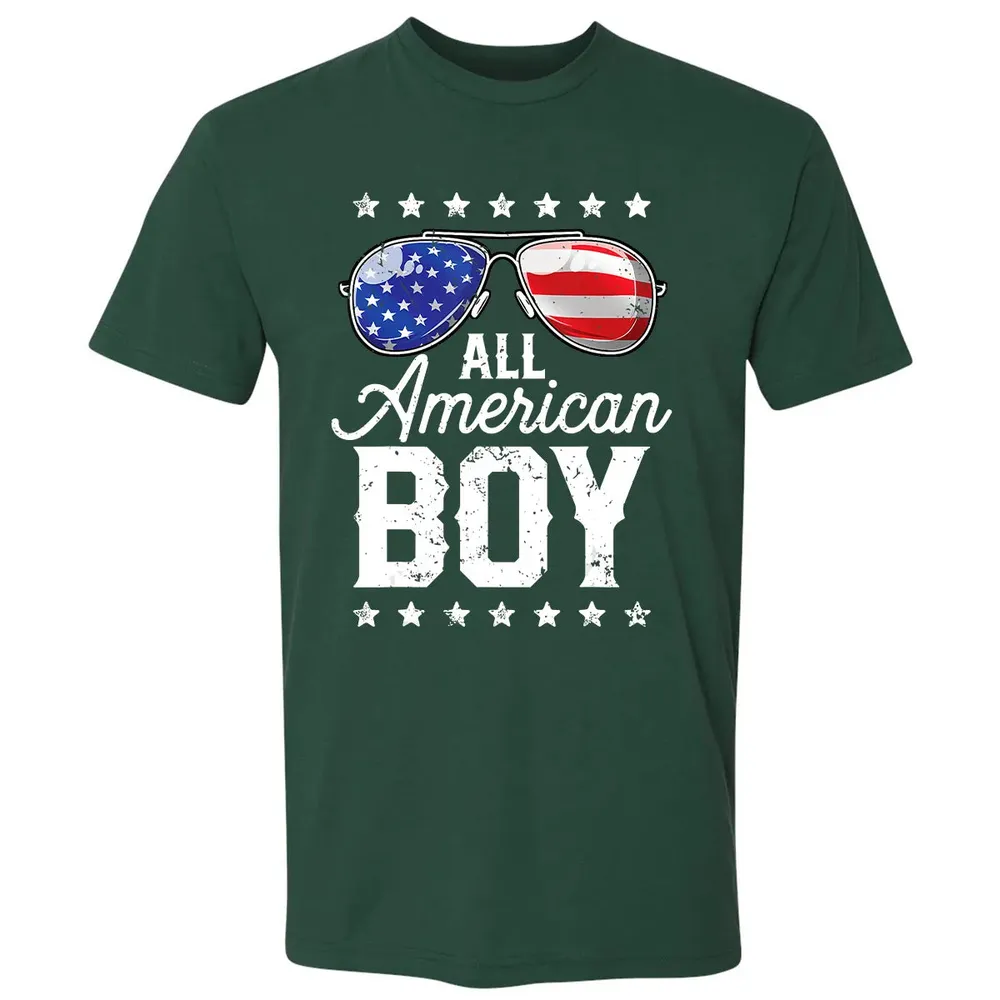 All American Boy 4th of July  Boys Kids Sunglasses Premium Unisex T-shirt - 12