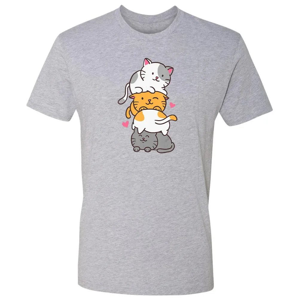 Cat Cats Meowtain Cute Kitty Pile Anime Kawaii Neko Gift Premium Unisex T-shirt - 9