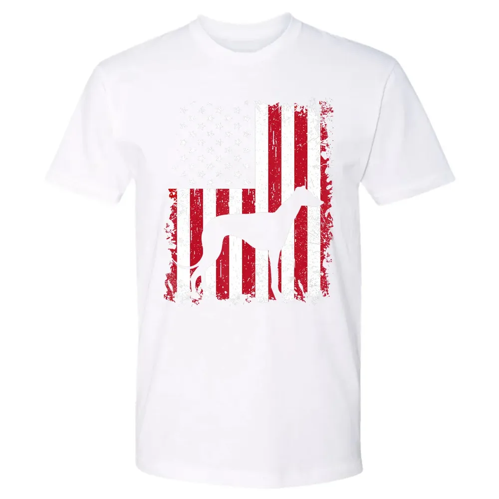 Greyhound 4th of July Patriotic American USA Flag Gift Premium Unisex T-shirt - 4