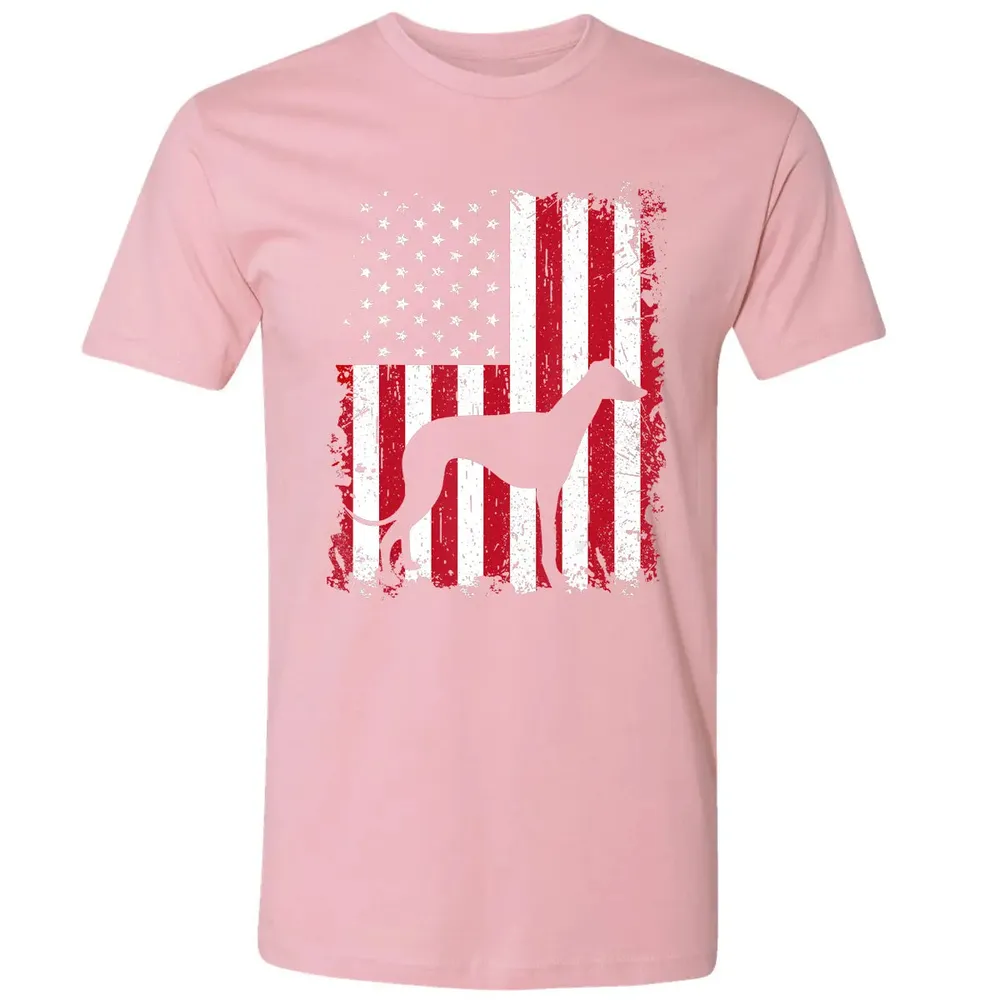 Greyhound 4th of July Patriotic American USA Flag Gift Premium Unisex T-shirt - 3