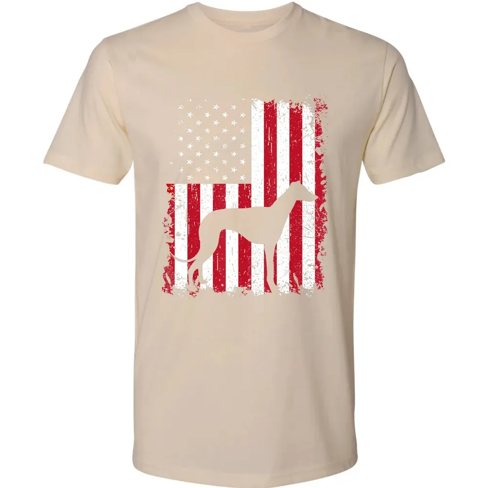 Greyhound 4th of July Patriotic American USA Flag Gift Premium Unisex T-shirt - 13