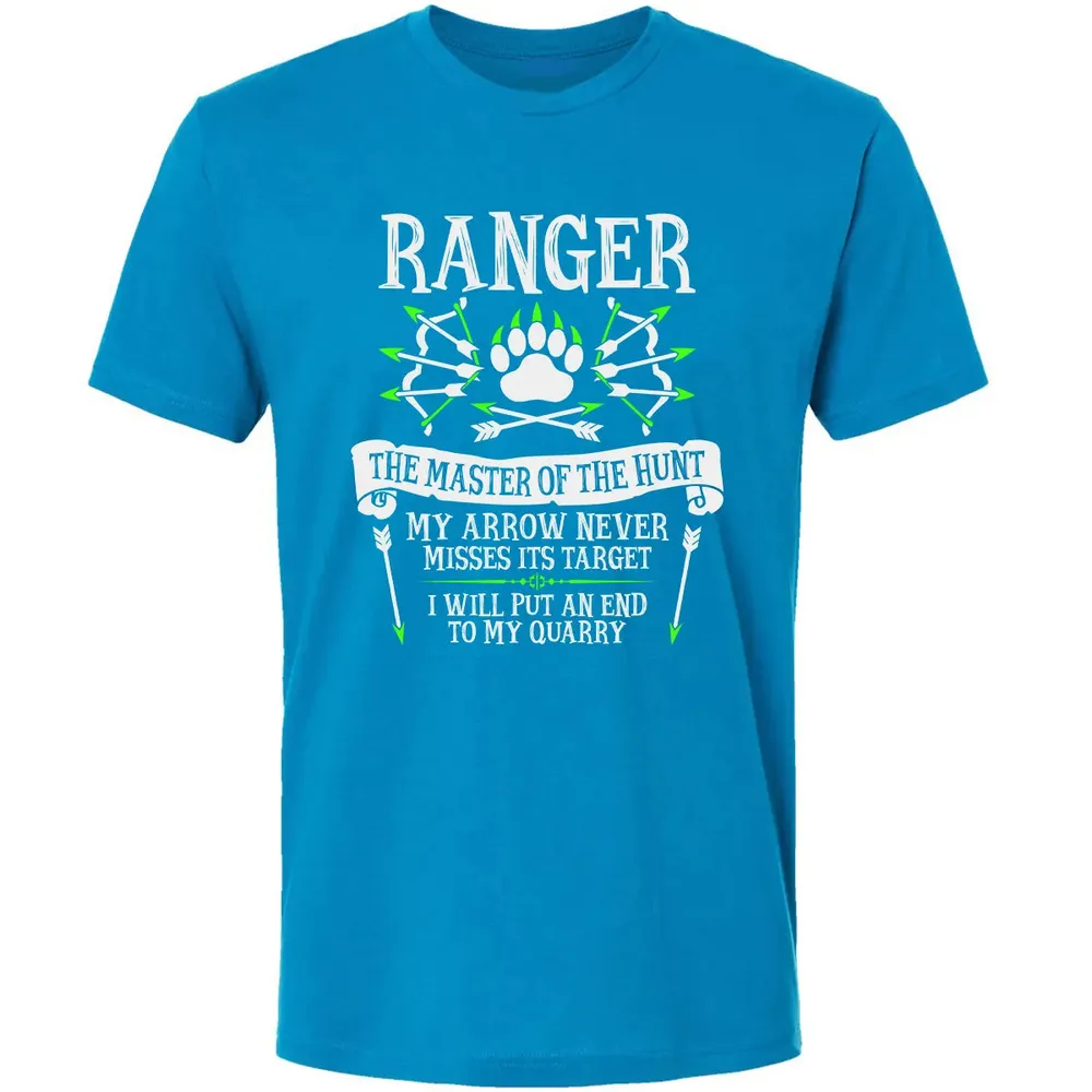 RANGER, The Master of the Hunt (White Text) Premium Unisex T-shirt - 15