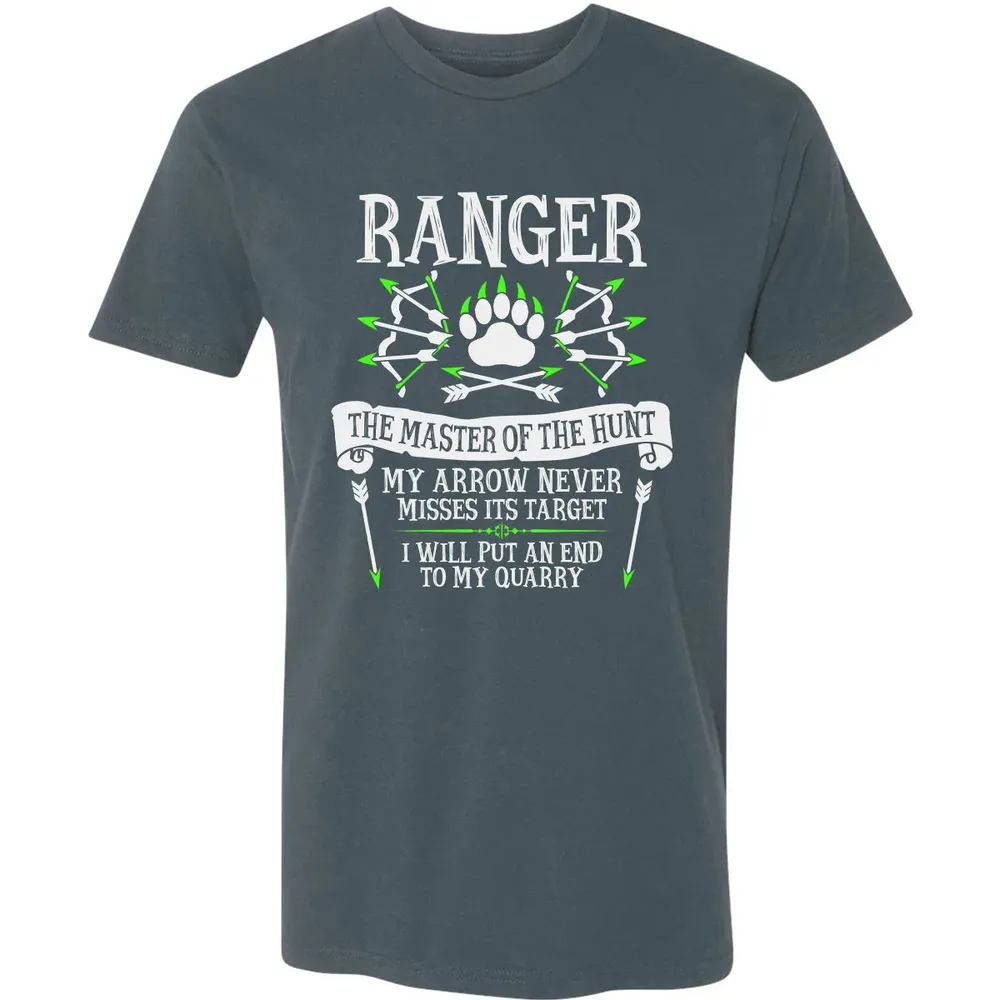 RANGER, The Master of the Hunt (White Text) Premium Unisex T-shirt - 14