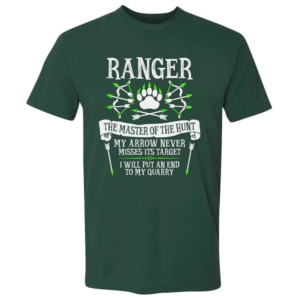 RANGER, The Master of the Hunt (White Text) Premium Unisex T-shirt - 12