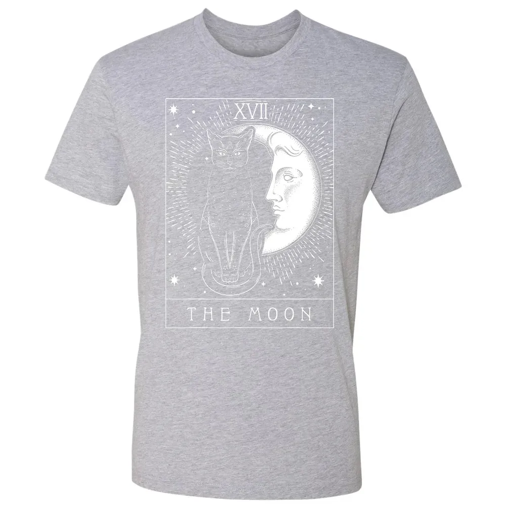 Tarot Card Crescent Moon And Cat Graphic Premium Unisex T-shirt - 9