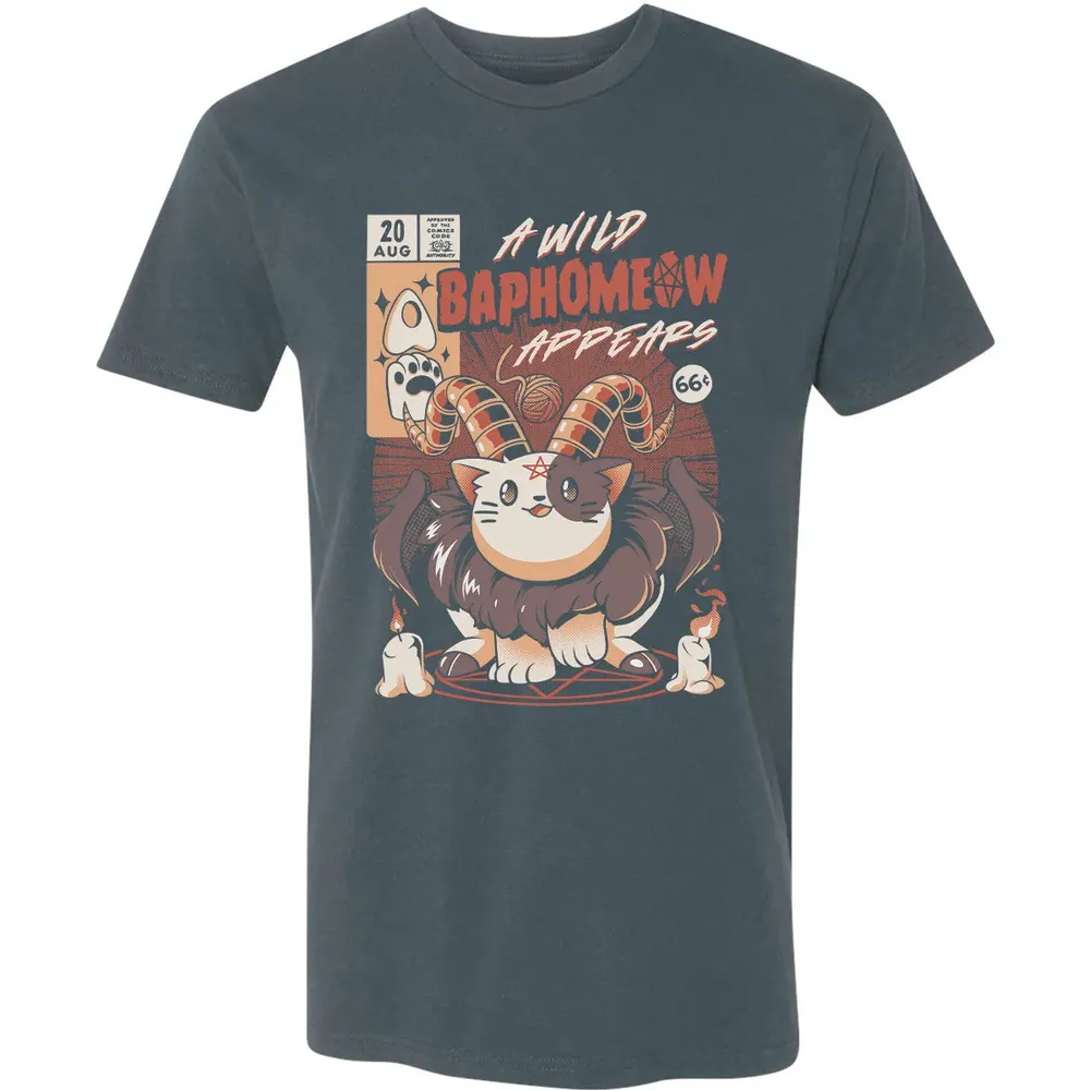 A Wild Baphomeow Appears Premium Unisex T-shirt - 14