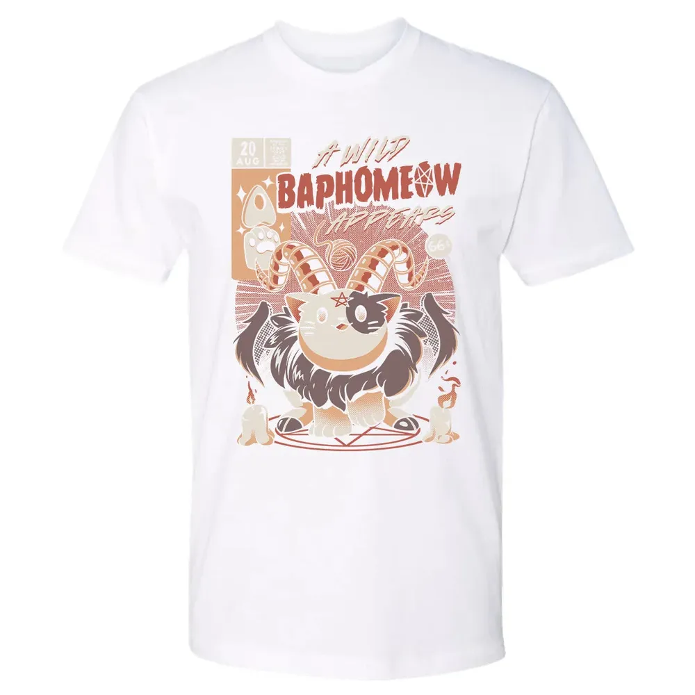 A Wild Baphomeow Appears Premium Unisex T-shirt - 4