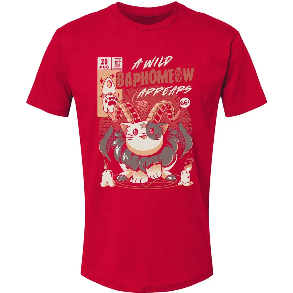 A Wild Baphomeow Appears Premium Unisex T-shirt - 6