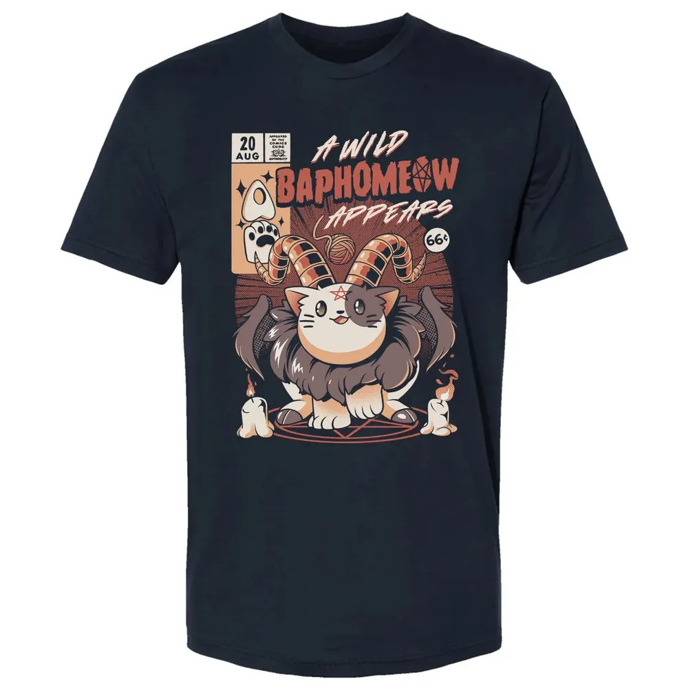 A Wild Baphomeow Appears Premium Unisex T-shirt - 2