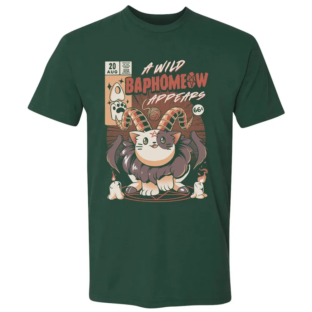 A Wild Baphomeow Appears Premium Unisex T-shirt - 12