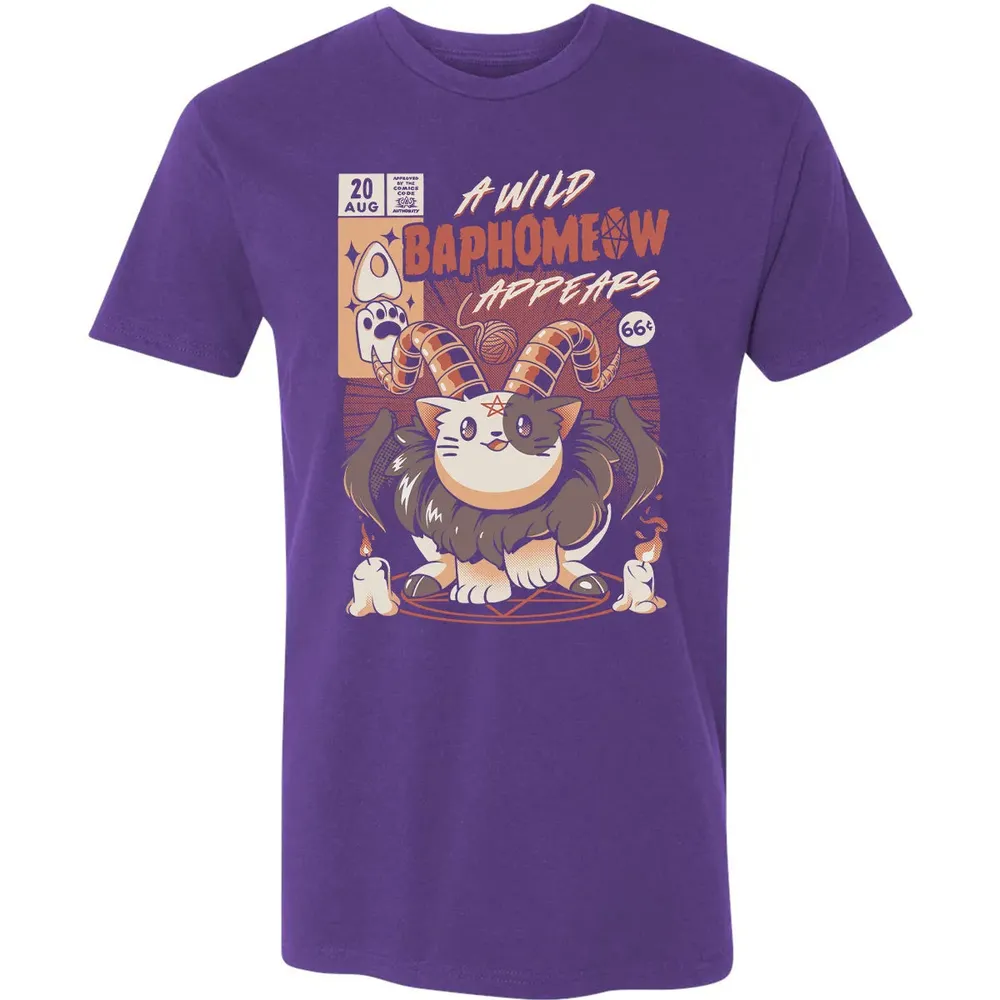 A Wild Baphomeow Appears Premium Unisex T-shirt - 7