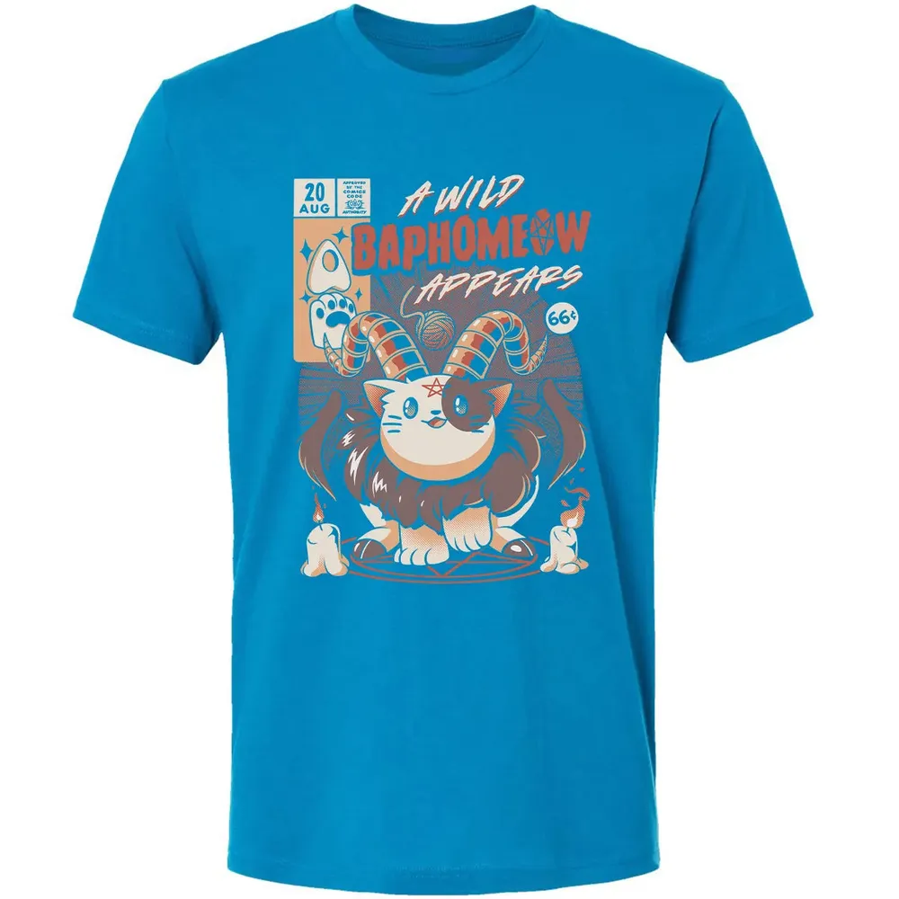 A Wild Baphomeow Appears Premium Unisex T-shirt - 15