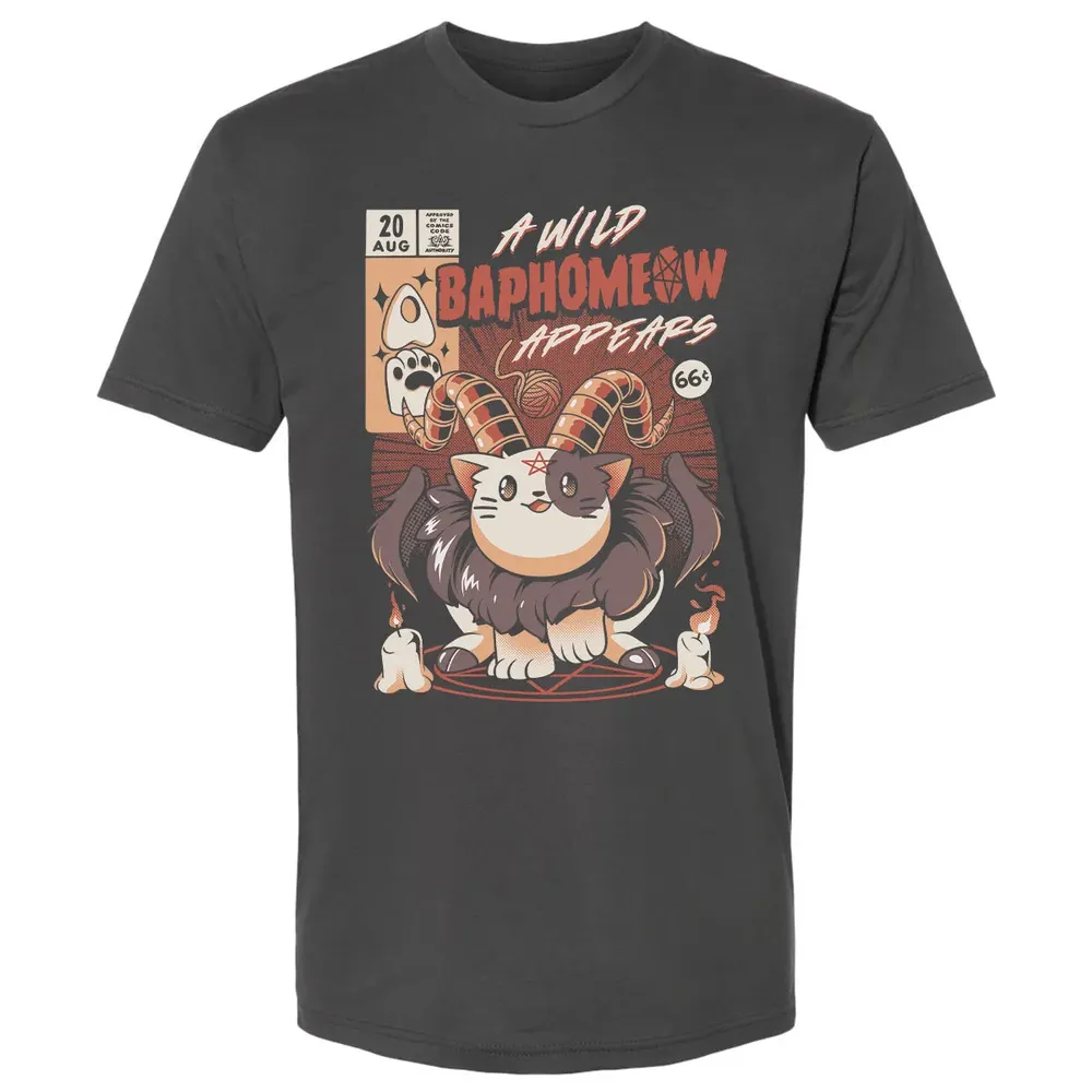 A Wild Baphomeow Appears Premium Unisex T-shirt - 8