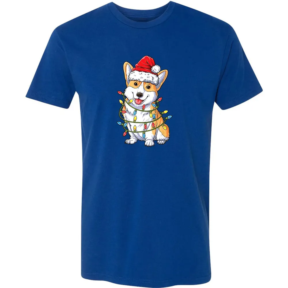 Corgi Christmas  Santa Boys Kids Xmas Lights Corgmas Premium Unisex T-shirt - 10