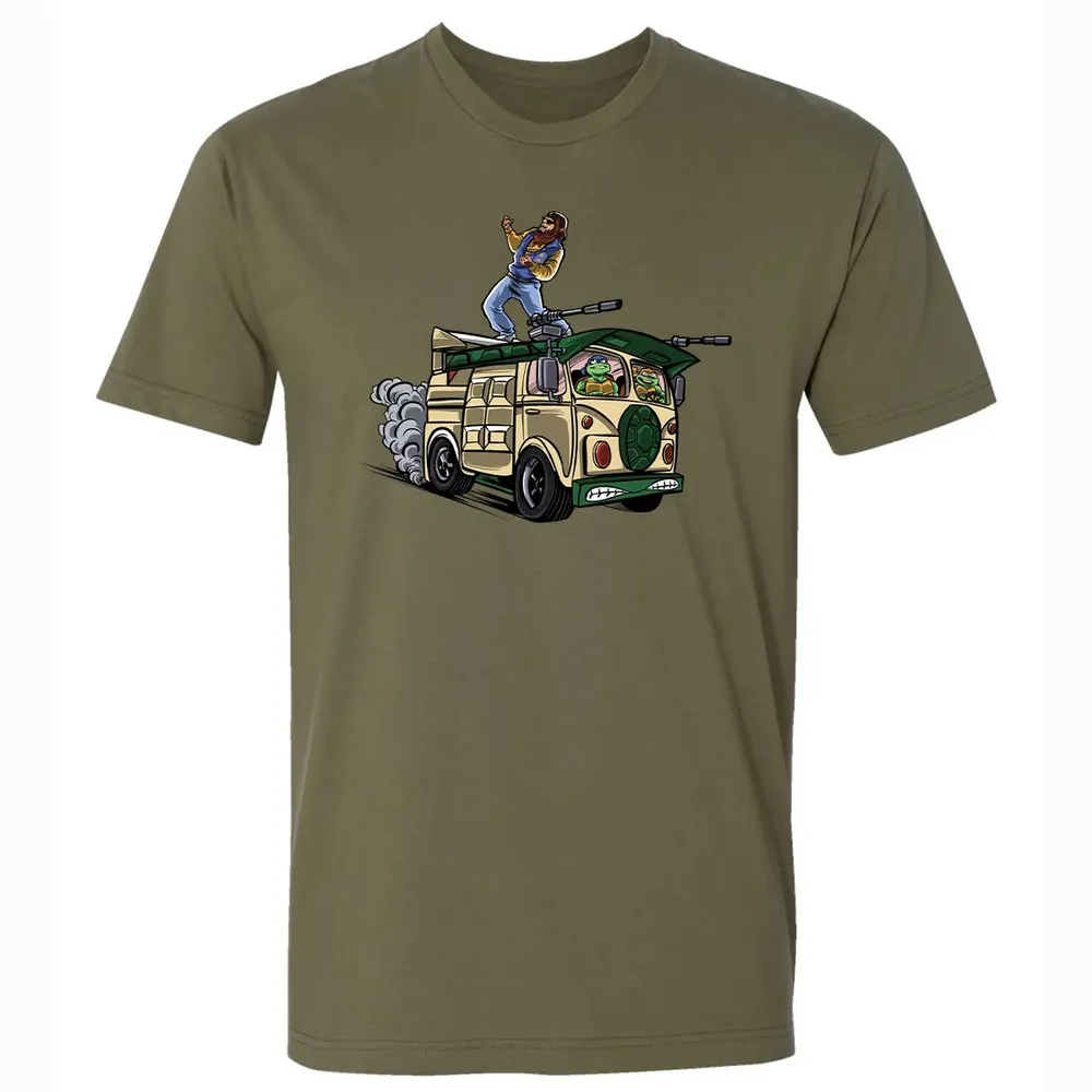 Surfing In The Turtle Van Premium Unisex T-shirt - 5