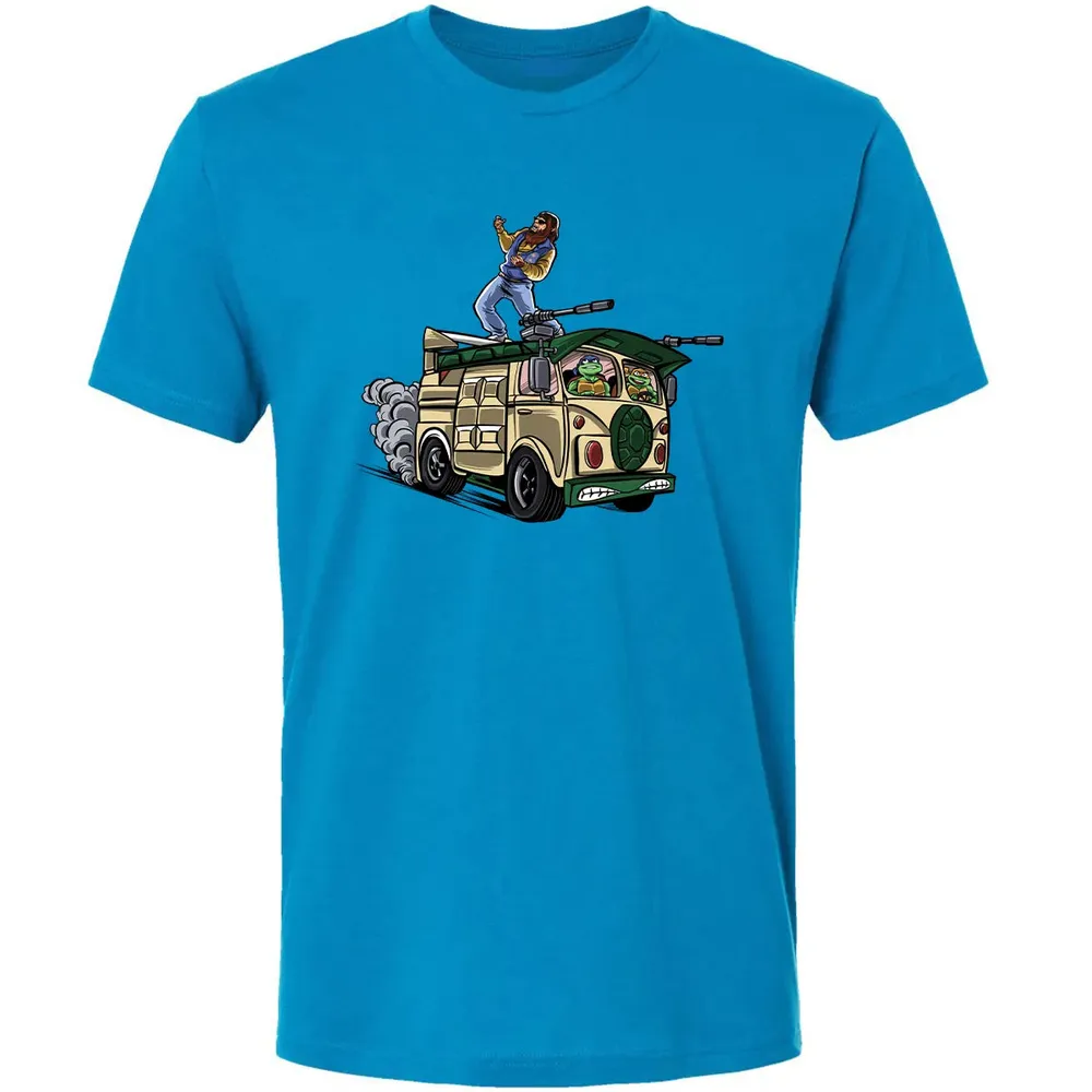Surfing In The Turtle Van Premium Unisex T-shirt - 15
