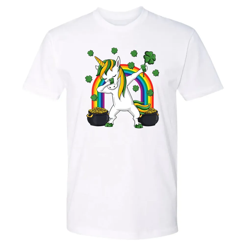 Dabbing Unicorn St Patricks Day Irish Dab Girls Kids Premium Unisex T-shirt - 4