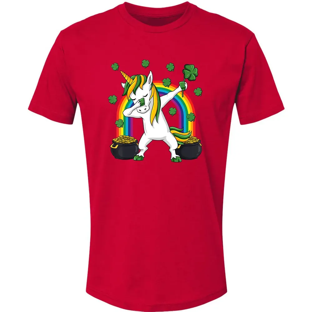 Dabbing Unicorn St Patricks Day Irish Dab Girls Kids Premium Unisex T-shirt - 6