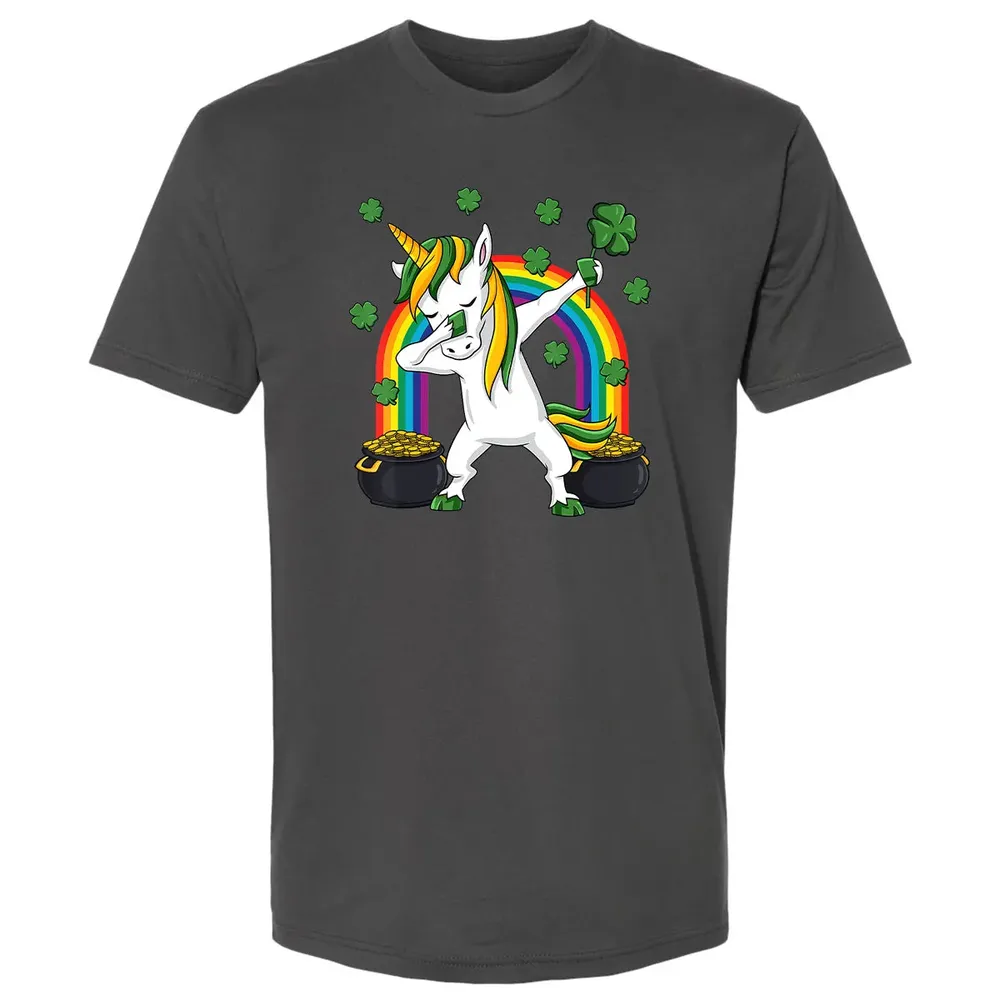Dabbing Unicorn St Patricks Day Irish Dab Girls Kids Premium Unisex T-shirt - 8