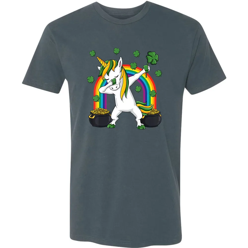 Dabbing Unicorn St Patricks Day Irish Dab Girls Kids Premium Unisex T-shirt - 14