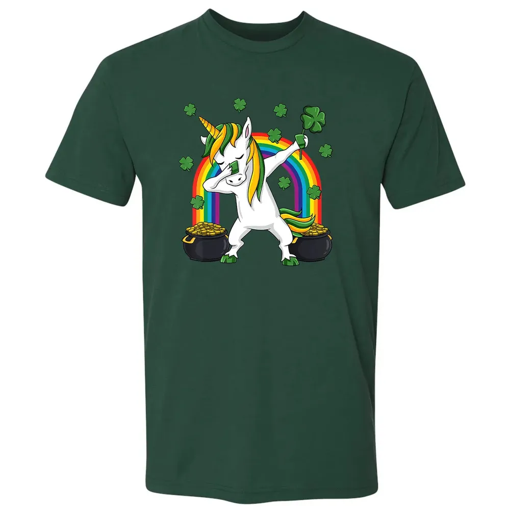Dabbing Unicorn St Patricks Day Irish Dab Girls Kids Premium Unisex T-shirt - 12