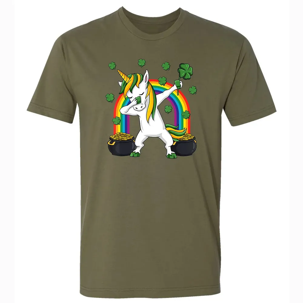 Dabbing Unicorn St Patricks Day Irish Dab Girls Kids Premium Unisex T-shirt - 5