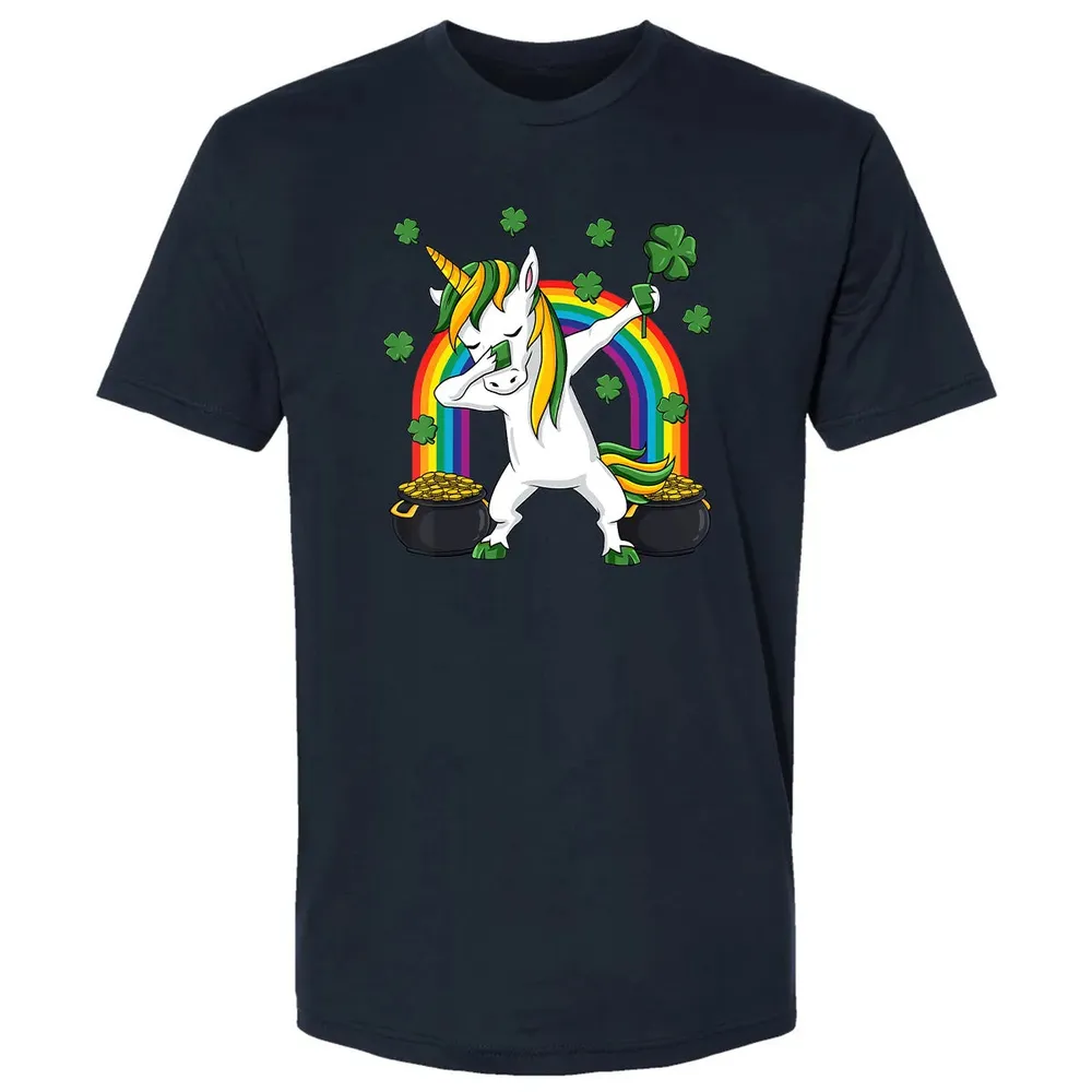 Dabbing Unicorn St Patricks Day Irish Dab Girls Kids Premium Unisex T-shirt - 2