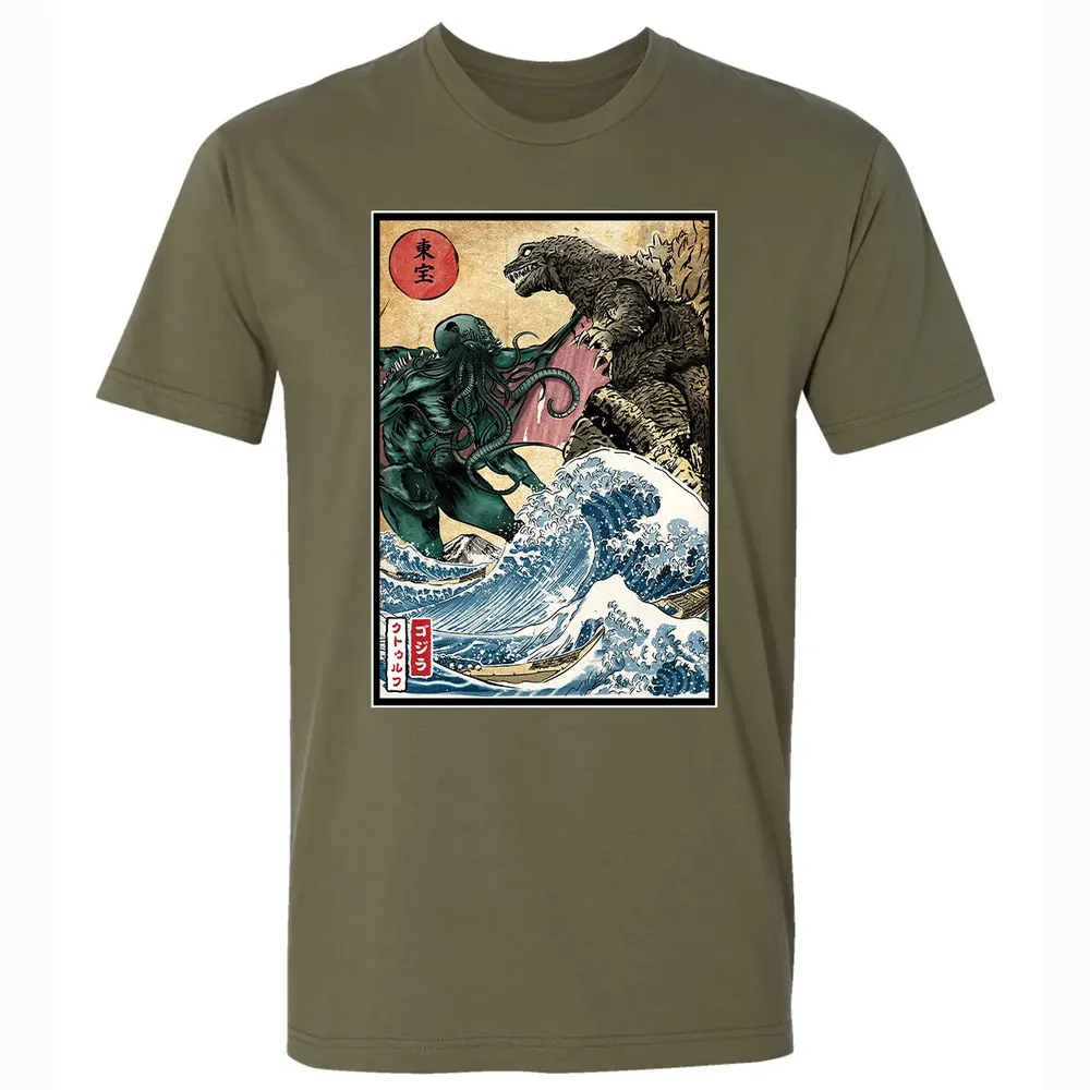 King of the Monsters vs Great Old One Premium Unisex T-shirt - 5