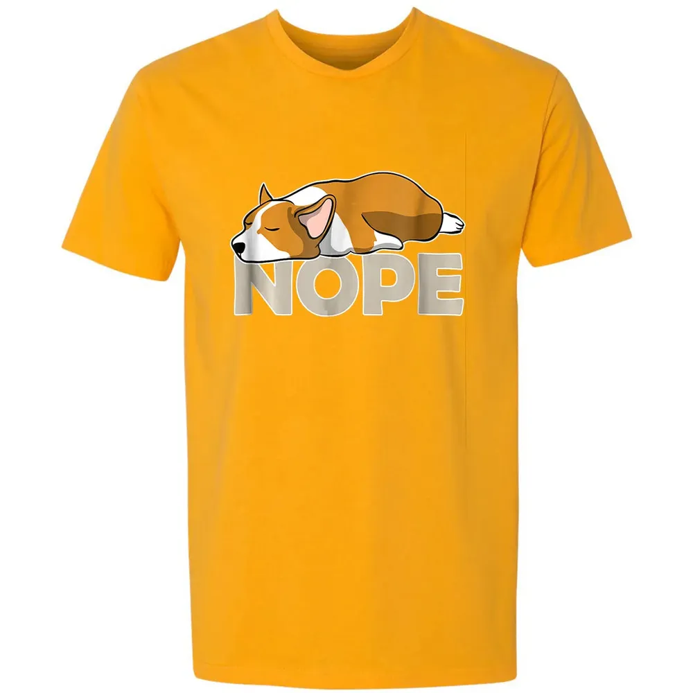 Nope Lazy Corgi Premium Unisex T-shirt - 11