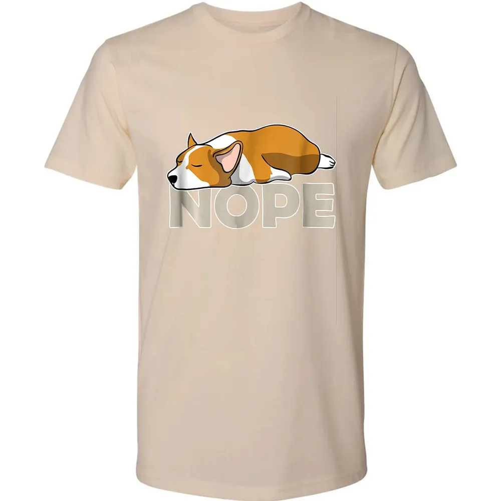 Nope Lazy Corgi Premium Unisex T-shirt - 13