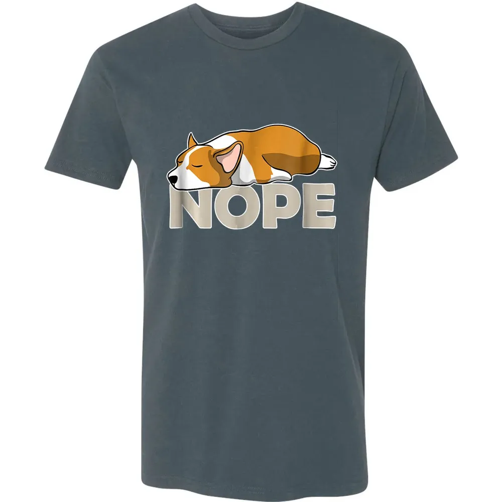 Nope Lazy Corgi Premium Unisex T-shirt - 14