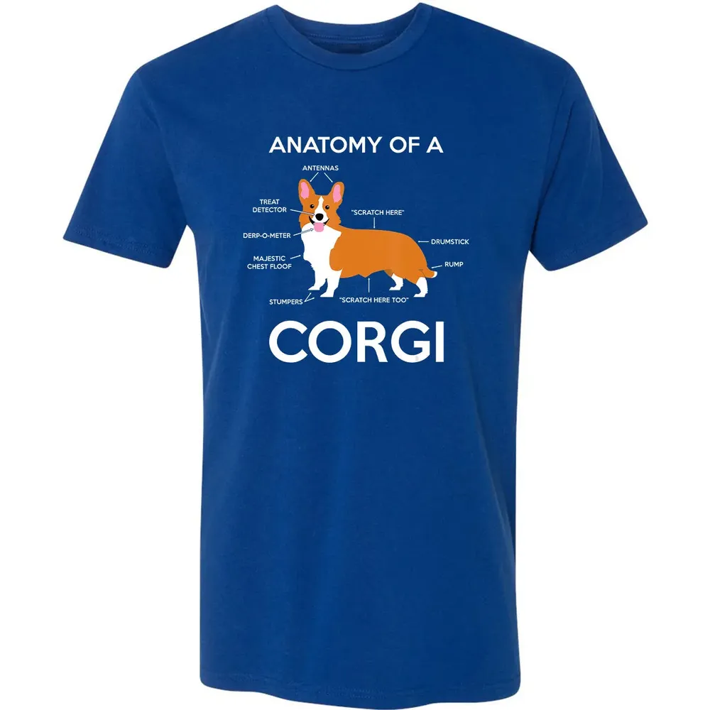 Anatomy Of A Corgi  Funny Corgis Dog Puppy  Gift Premium Unisex T-shirt - 10