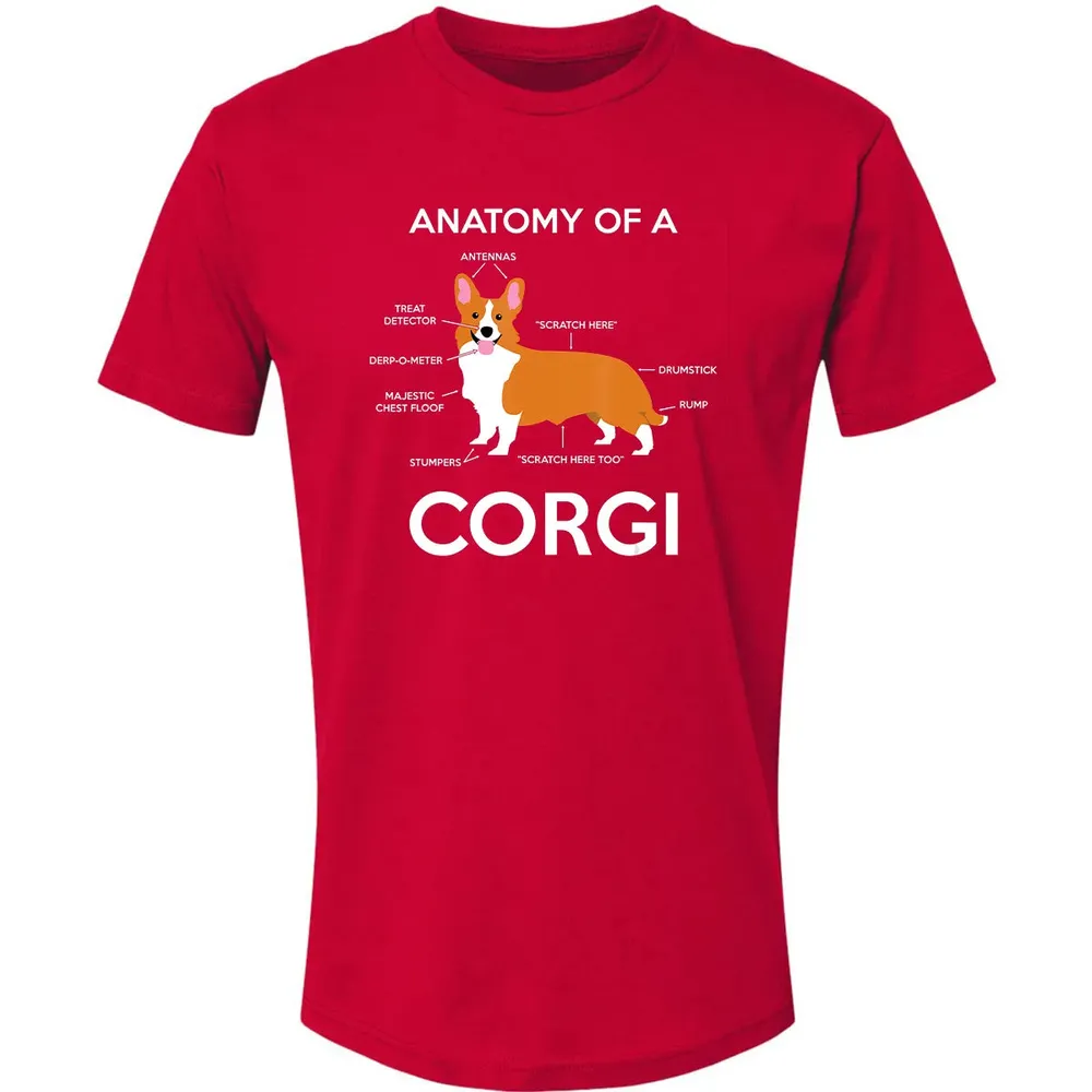 Anatomy Of A Corgi  Funny Corgis Dog Puppy  Gift Premium Unisex T-shirt - 6