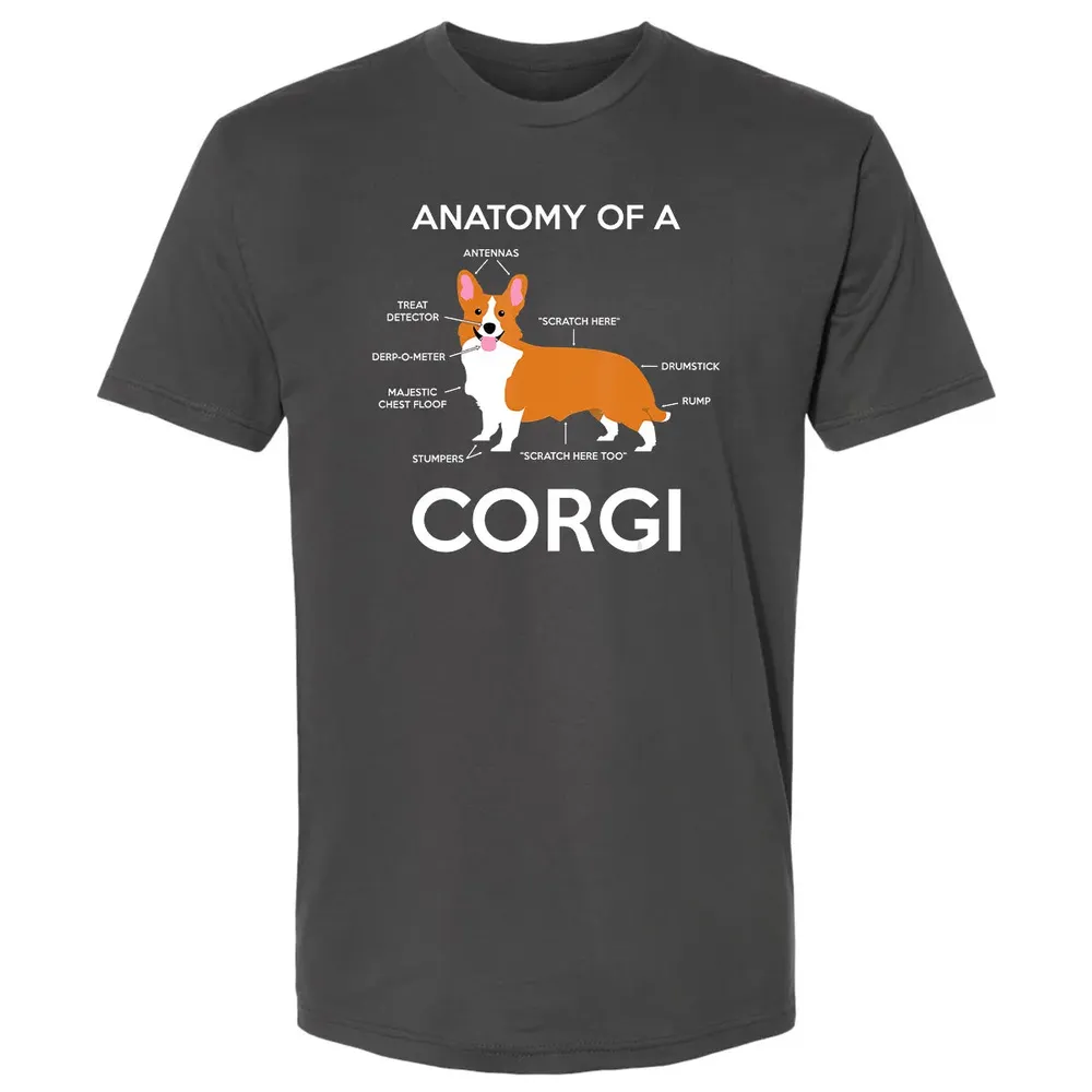 Anatomy Of A Corgi  Funny Corgis Dog Puppy  Gift Premium Unisex T-shirt - 8