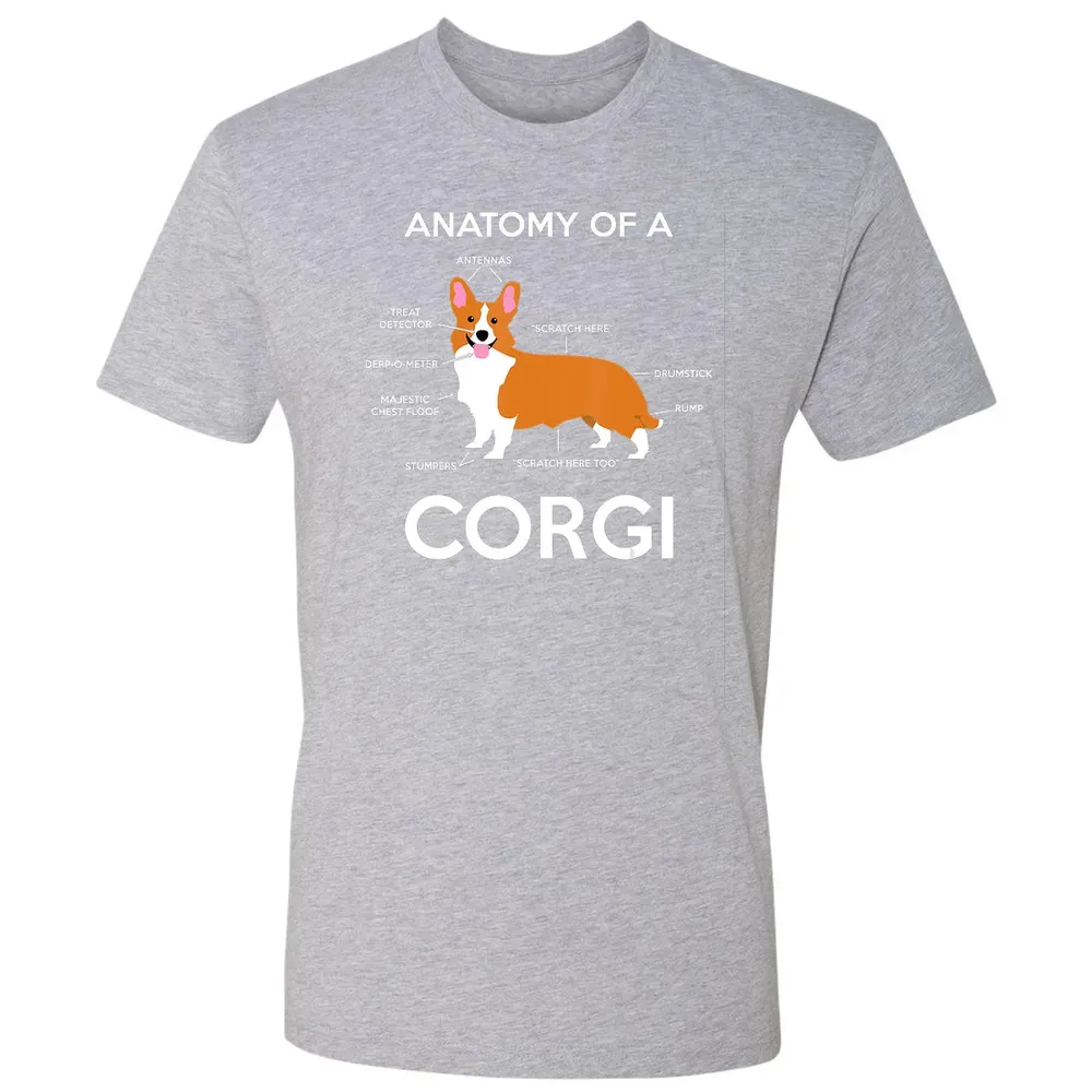 Anatomy Of A Corgi  Funny Corgis Dog Puppy  Gift Premium Unisex T-shirt - 9