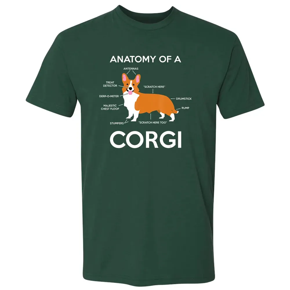 Anatomy Of A Corgi  Funny Corgis Dog Puppy  Gift Premium Unisex T-shirt - 12