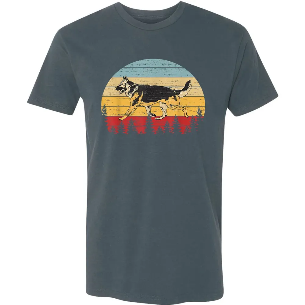 German Shepherd Vintage Retro Premium Unisex T-shirt - 14