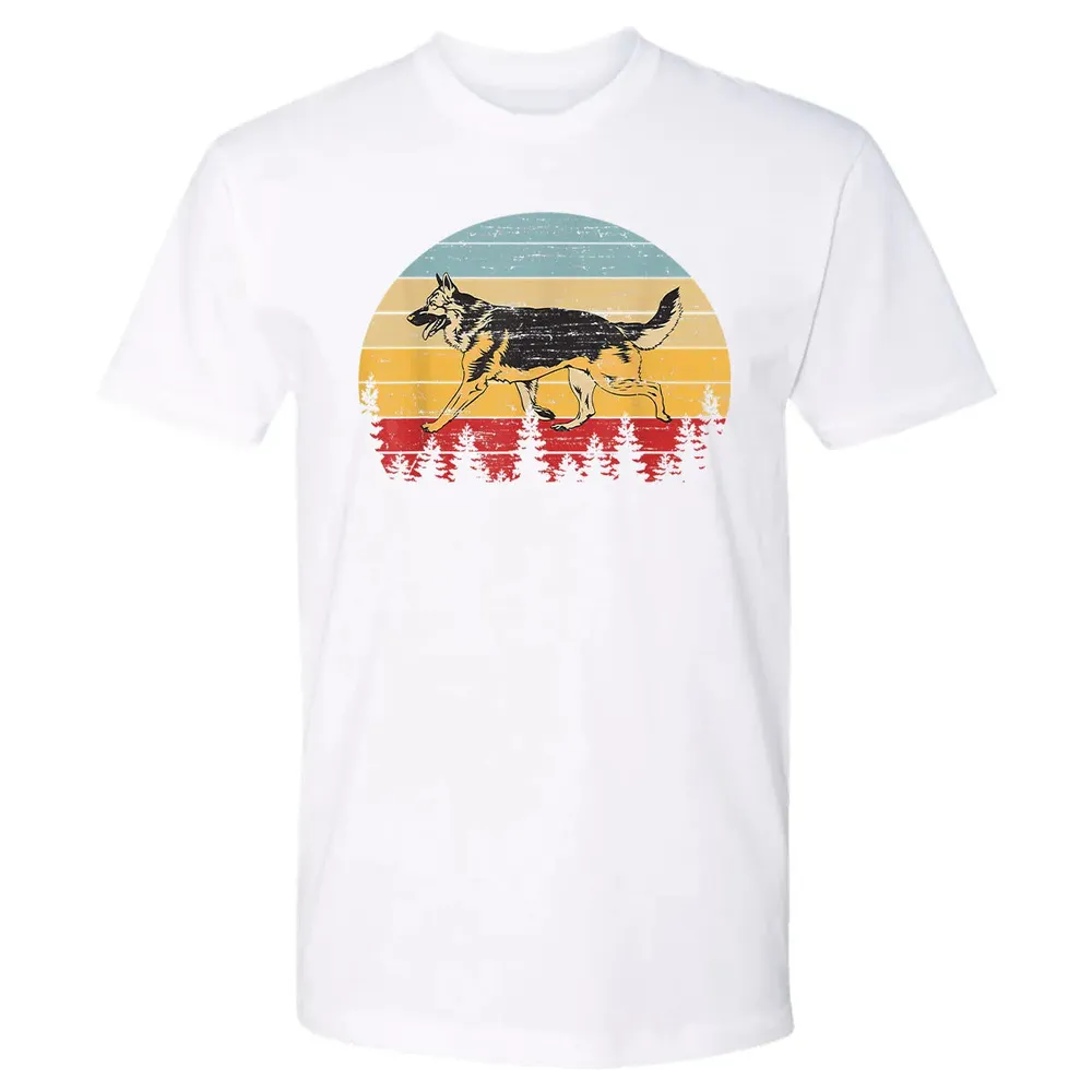 German Shepherd Vintage Retro Premium Unisex T-shirt - 4