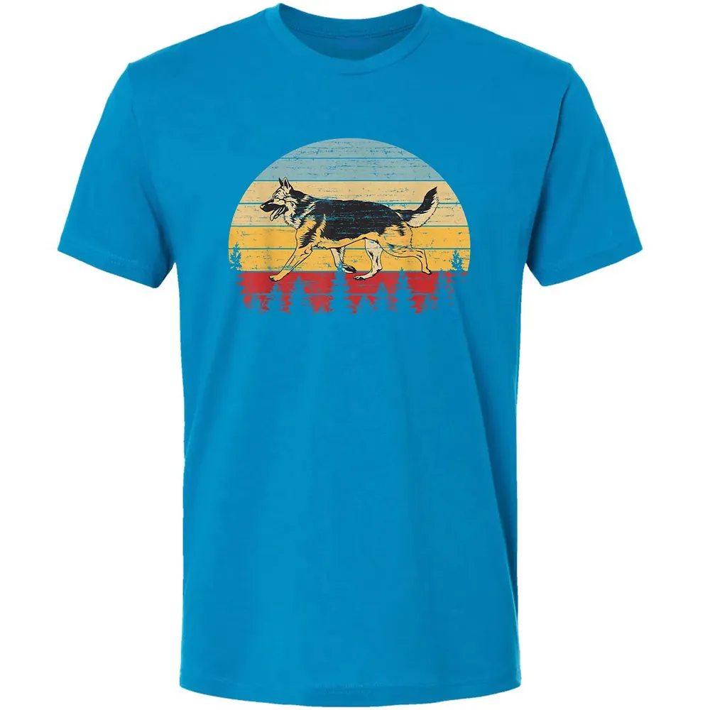 German Shepherd Vintage Retro Premium Unisex T-shirt - 15