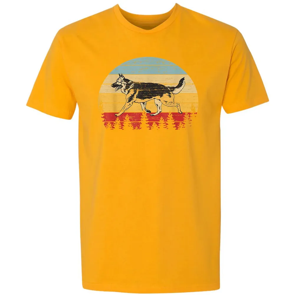German Shepherd Vintage Retro Premium Unisex T-shirt - 11