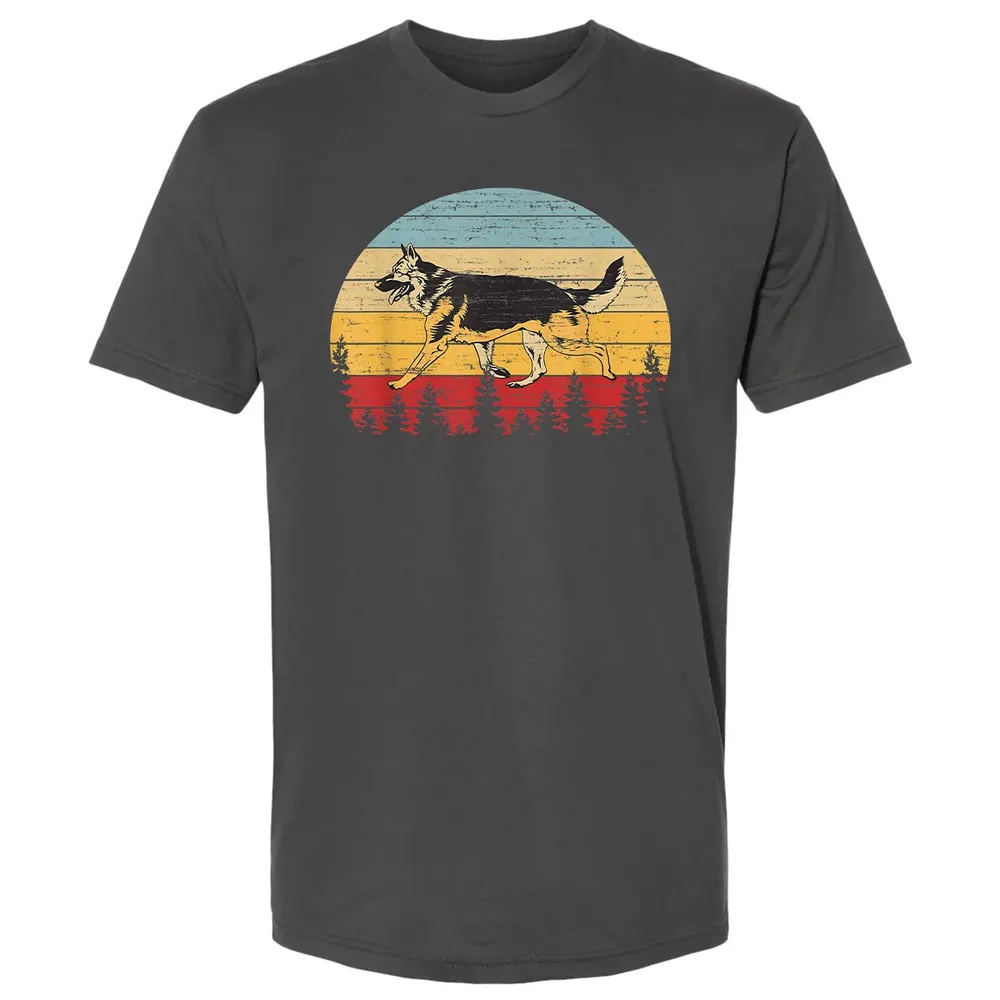 German Shepherd Vintage Retro Premium Unisex T-shirt - 8