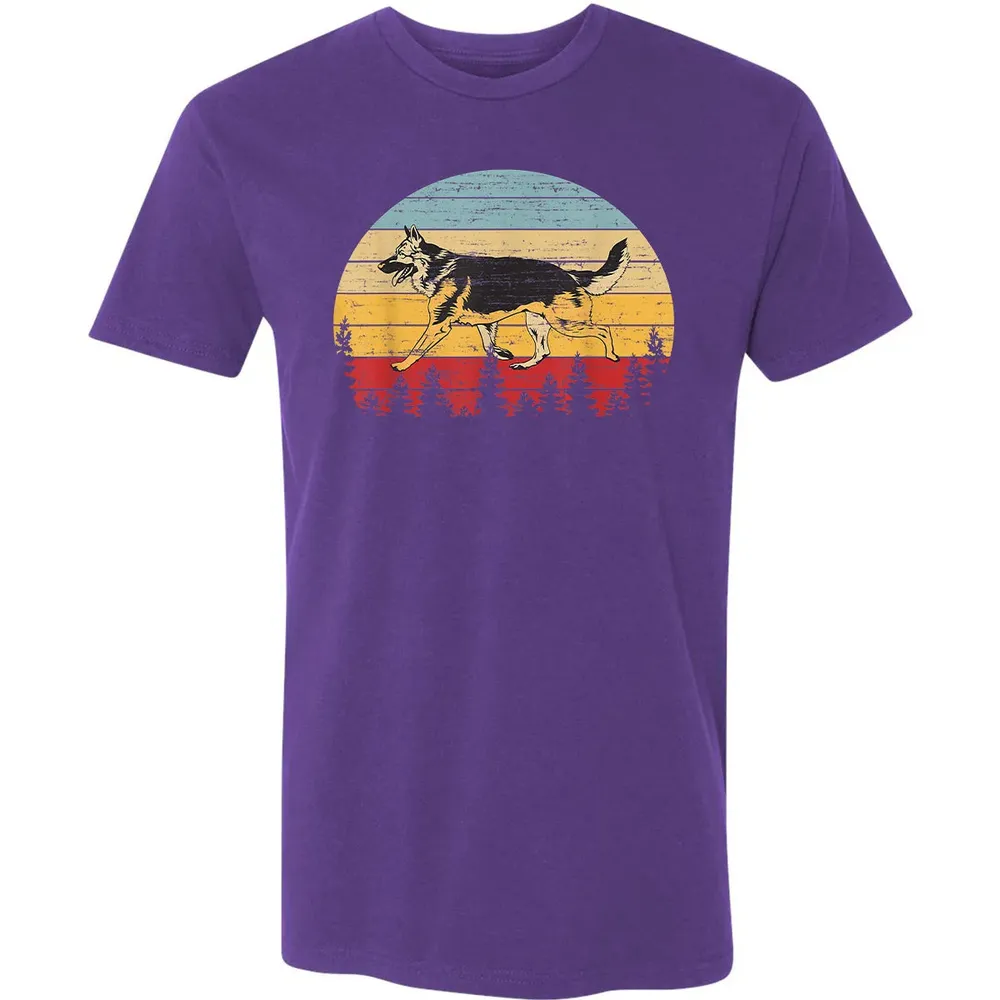 German Shepherd Vintage Retro Premium Unisex T-shirt - 7