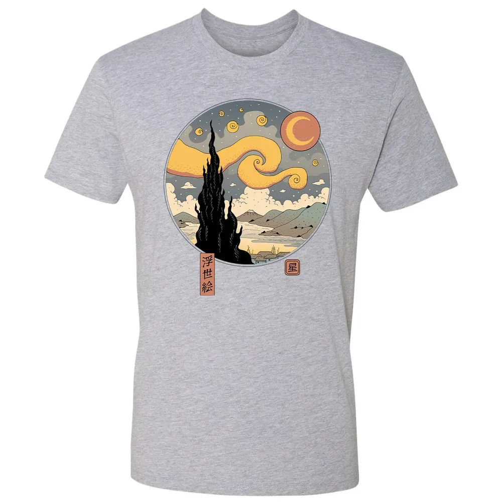 Starry Ukiyo-e Night Premium Unisex T-shirt - 9