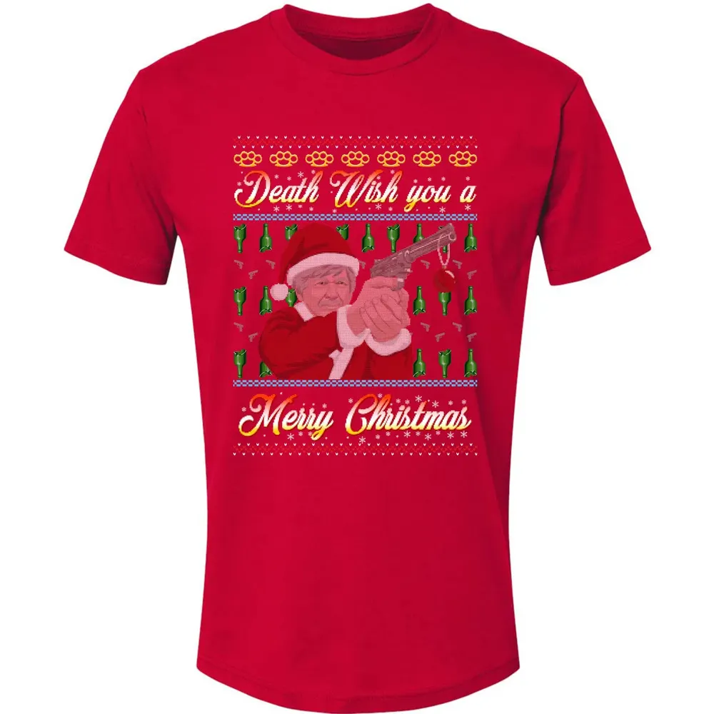 Death wish you a Merry Christmas Premium Unisex T-shirt - 6