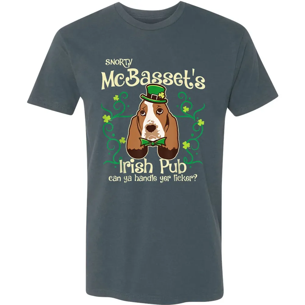 Basset Hound Dog Gifts St Patricks Day Premium Unisex T-shirt - 14