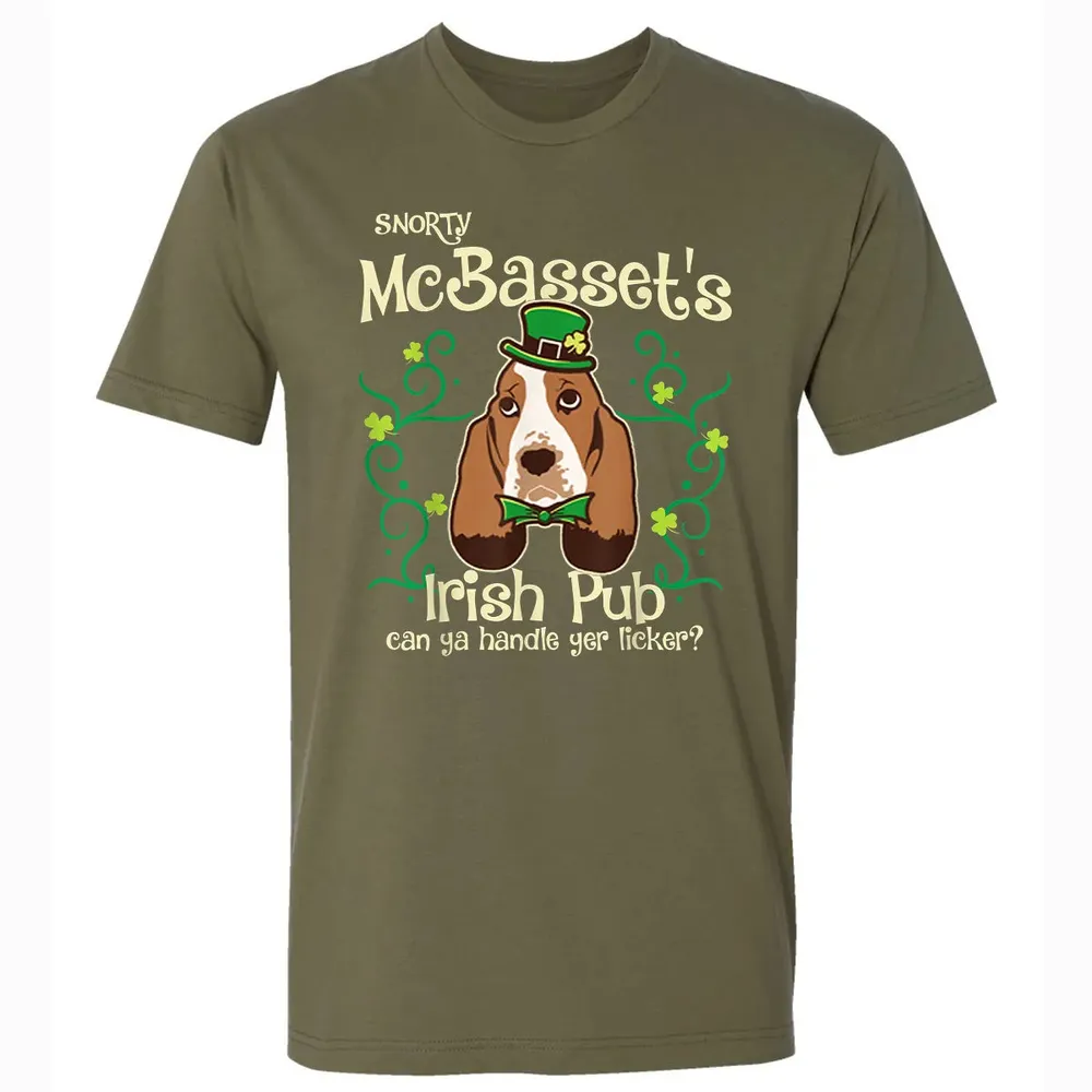 Basset Hound Dog Gifts St Patricks Day Premium Unisex T-shirt - 5