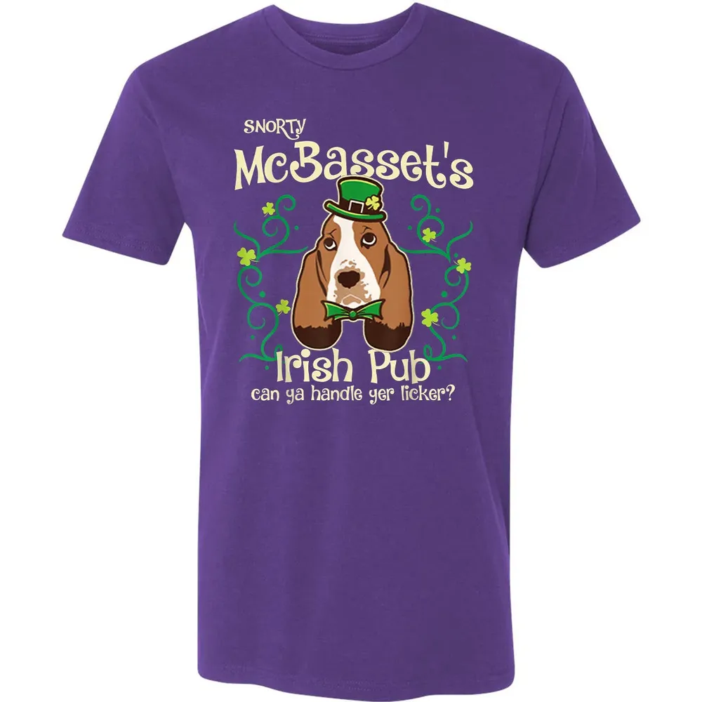 Basset Hound Dog Gifts St Patricks Day Premium Unisex T-shirt - 7