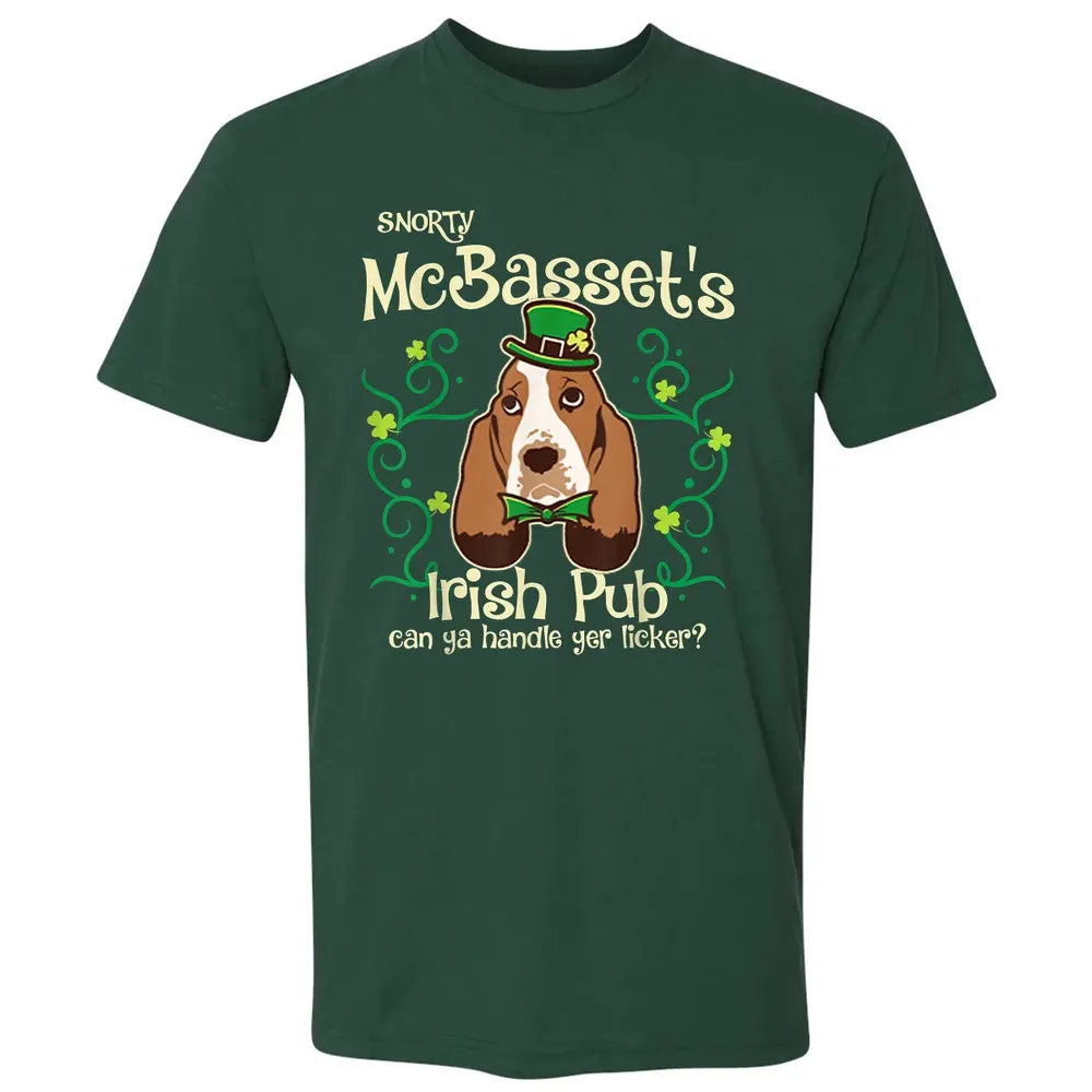 Basset Hound Dog Gifts St Patricks Day Premium Unisex T-shirt - 12